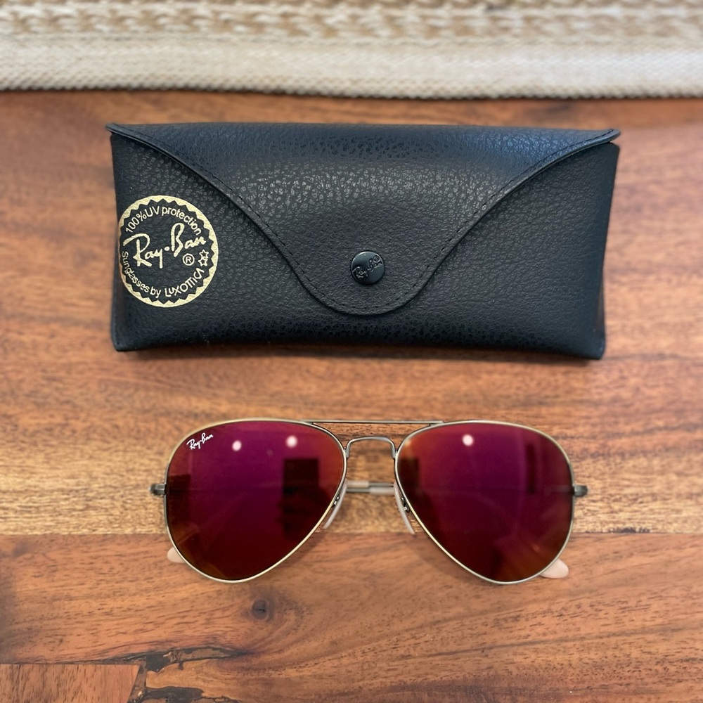 Ray-bans Aviator - Dark Red Mirror